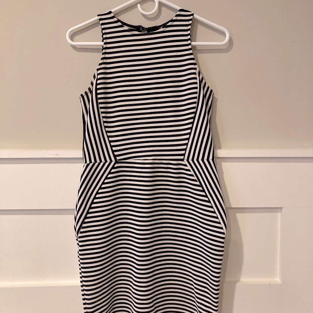 Black and White Striped Dress